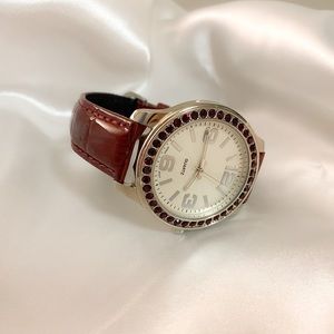 Ruby Red Quartz Watch